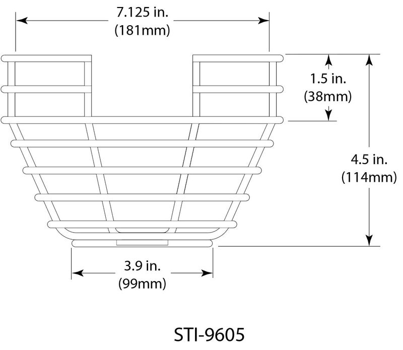 STI Safety Technology International, Inc. STI-9605 Steel Web Stopper, for Mini Smoke Detectors, Surface Mount, Protective Coated Steel Wire Guard - Image 3